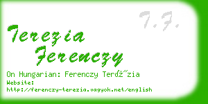 terezia ferenczy business card